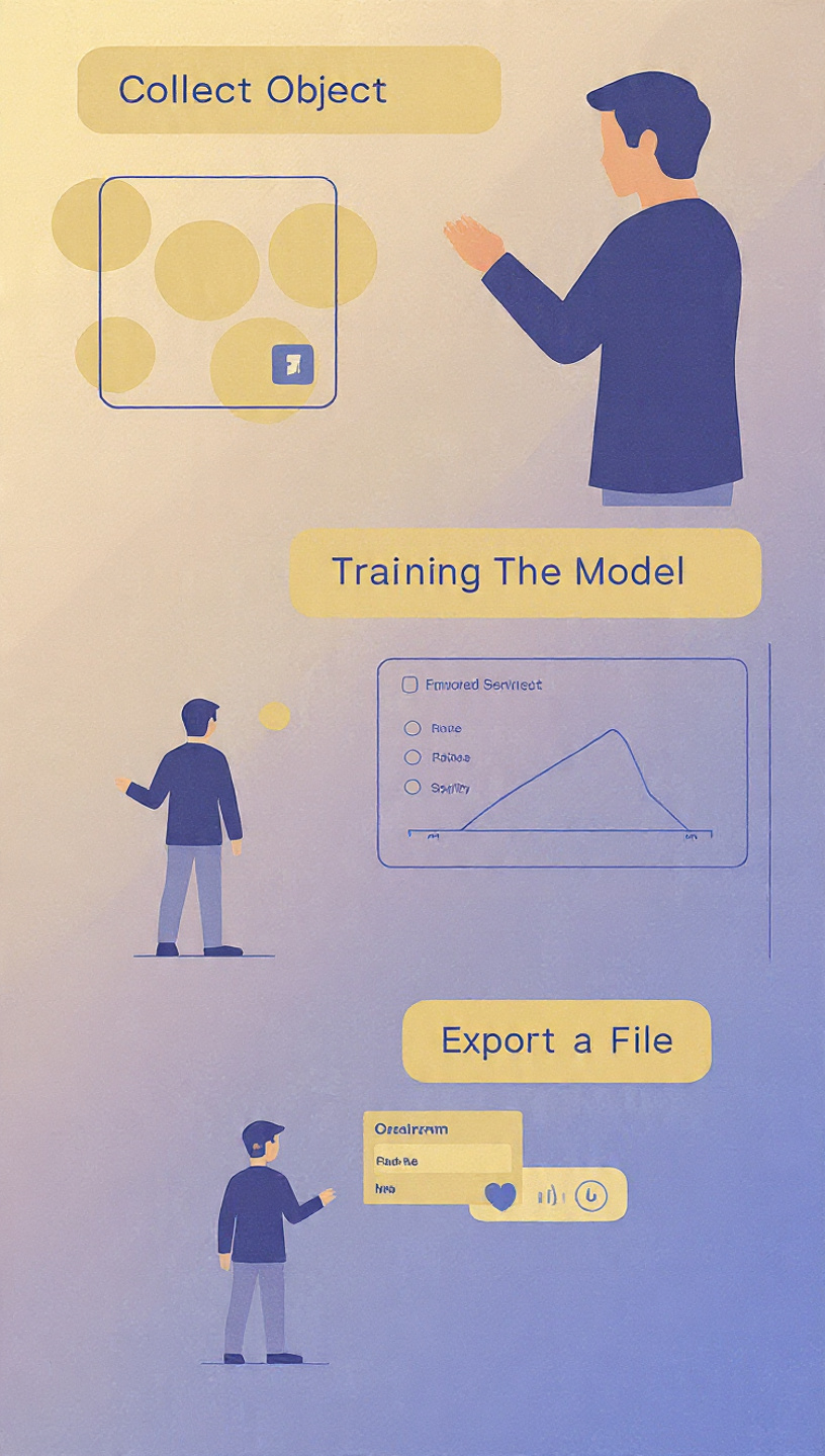 3 Langkah Teachable Machine: Gather, Train, Export